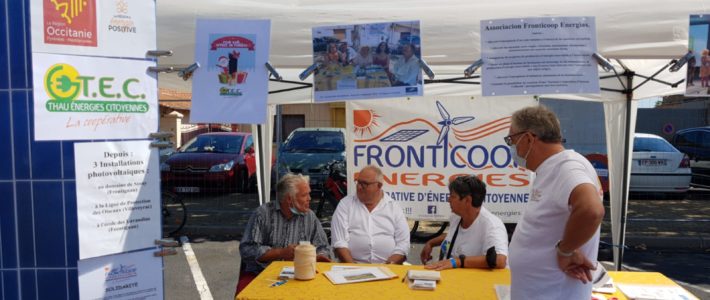 Fronticoop Energies à la journée des associations de Frontignan la Peyrade